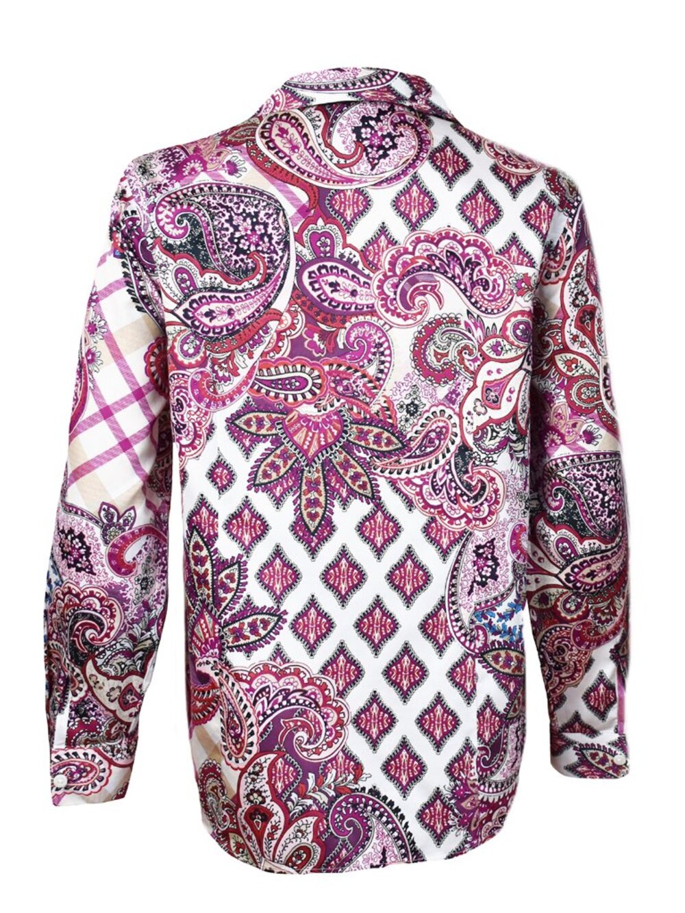 Chico’s Women’s Shirt Floral Paisley Blouse Long Sleeve No-Iron Size 4P/0P NEW - Picture 4 of 5